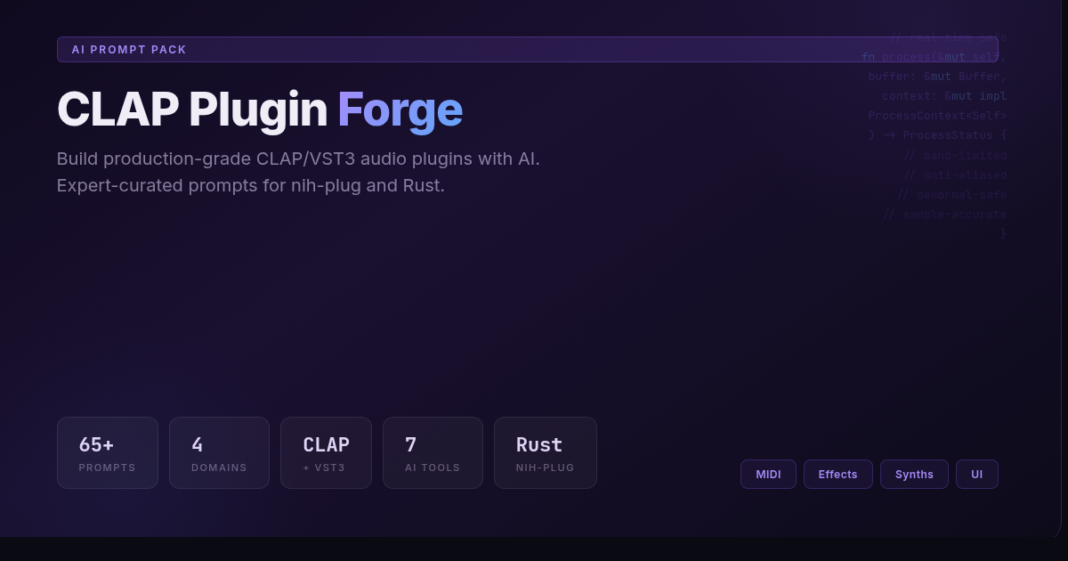 CLAP Plugin Forge